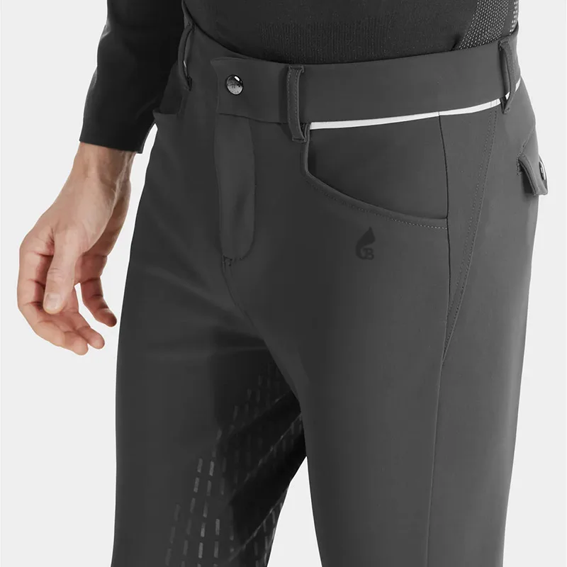 Customized Logo Man Riding Shona Denim Knee Patch Breeches Full Seat Silicone Different Sizes For Men