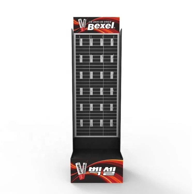 Custom Store Desktop Alkaline Energy Storage Power Battery Dry Battery Charger Set Accessories Metal Display Stand Rack