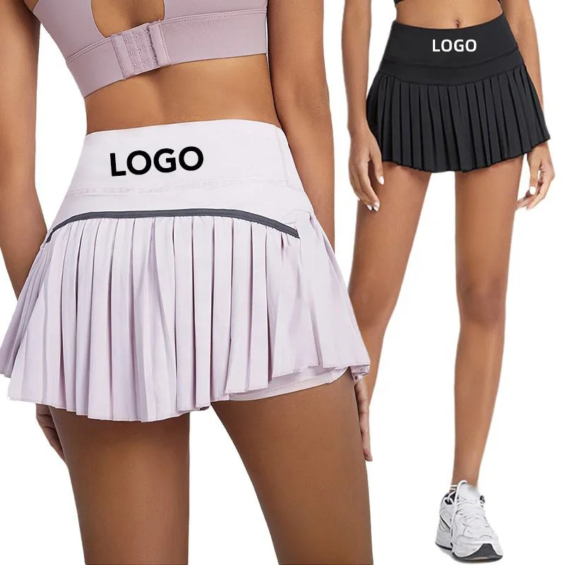 Free Custom Logo Skorts Activewear Fashion Sportswear Mini Pleated Womens Golf Apparel Tennis Skirts