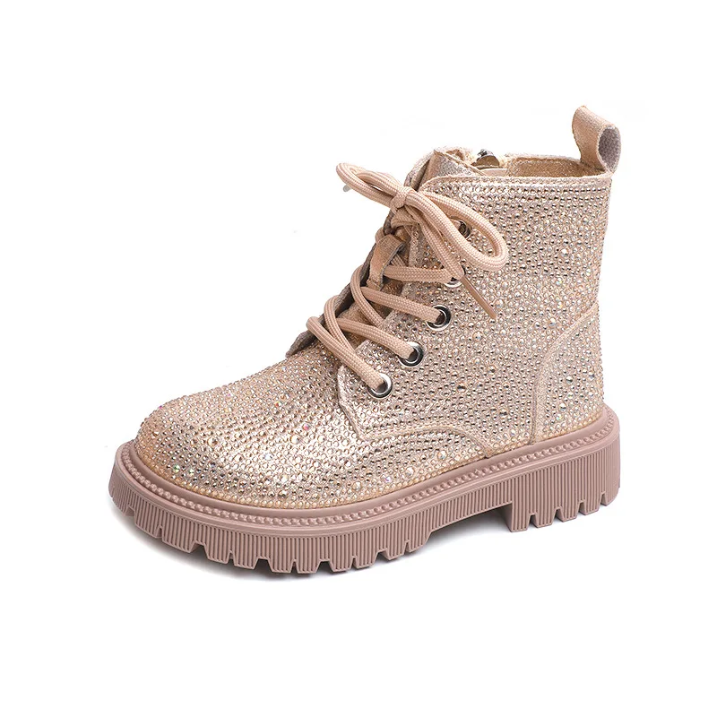 Европейский дизайн, оптовая продажа, бутик детской обуви, ботильоны со стразами для девочек