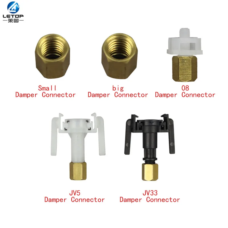 Hot Sale LETOP Inkjet Printer Ink Black White Damper Connector JV33/JV5 Ink damper Tube Connector