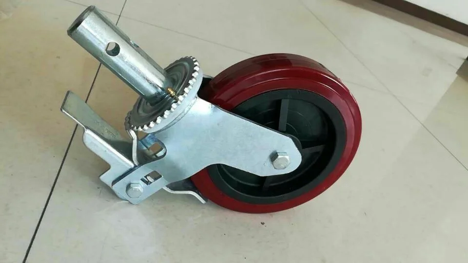 6inch 8inch Heavy Duty Mobile Scaffold Caster Wheel with Brake
