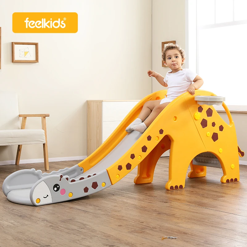 Feiqitoy Easy Install Indoor Tube Plastic Big Slides Swing Garden For Kids Boy