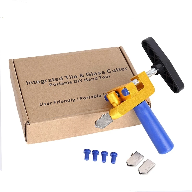2 in 1 Glass Cutters Pro Tiles Tools Tile Cutter Porcelain Cutting Ceramic Construction Works Manual Floor Scratcher Edge Cut