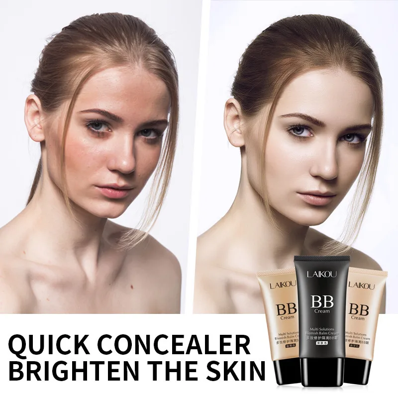 LAIKOU BB Cream Multi Solution Blemish Blame Cream Brighten the Skin Quick Concealer Oil Control Women Cosmetic Makeup Tool