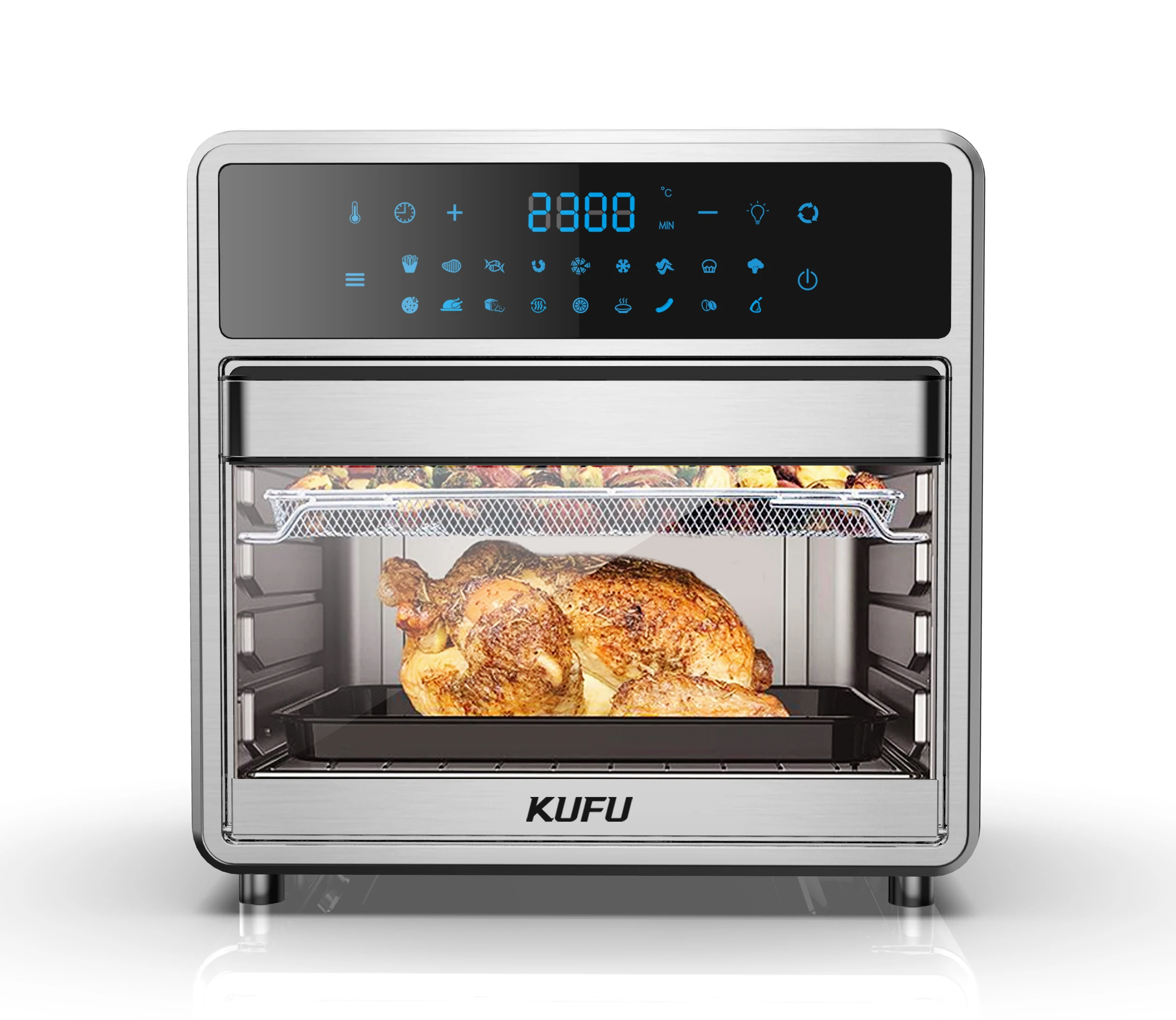 KUFU Stainless Steel Smart Multi Oil Free Air Fryer And Oven Hot Best Selling Air Fryer Oven With Grill Function