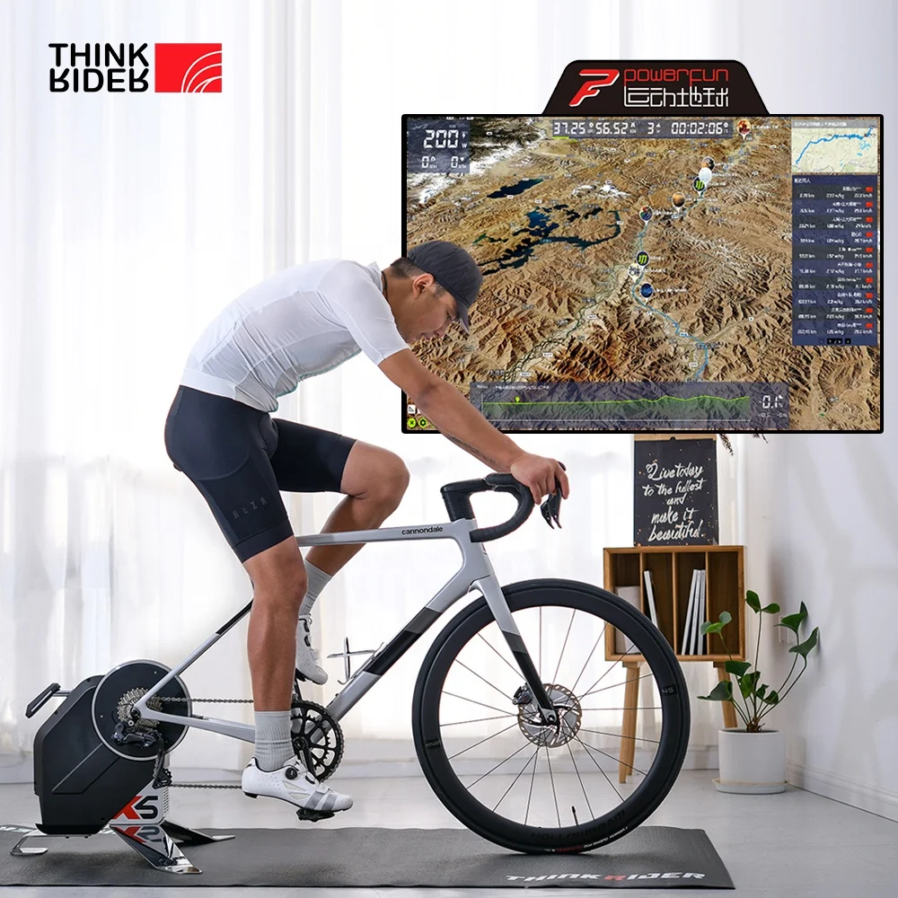New ThinkRider X5 NEO Smart Bike Trainer MTB Road Bicycle home trainer Built-in Power Meter power meter Compatible with