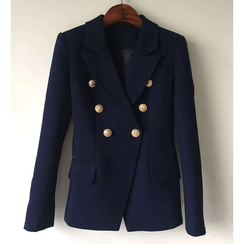 High quality female clothing double breasted blazer for women ladies