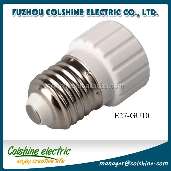 White Adapter Socket E27 to GU10 Light Bulb Converter