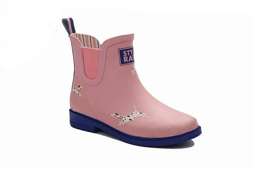 Женские резиновые сапоги до щиколотки с принтом бабочки, резиновые сапоги для женщин