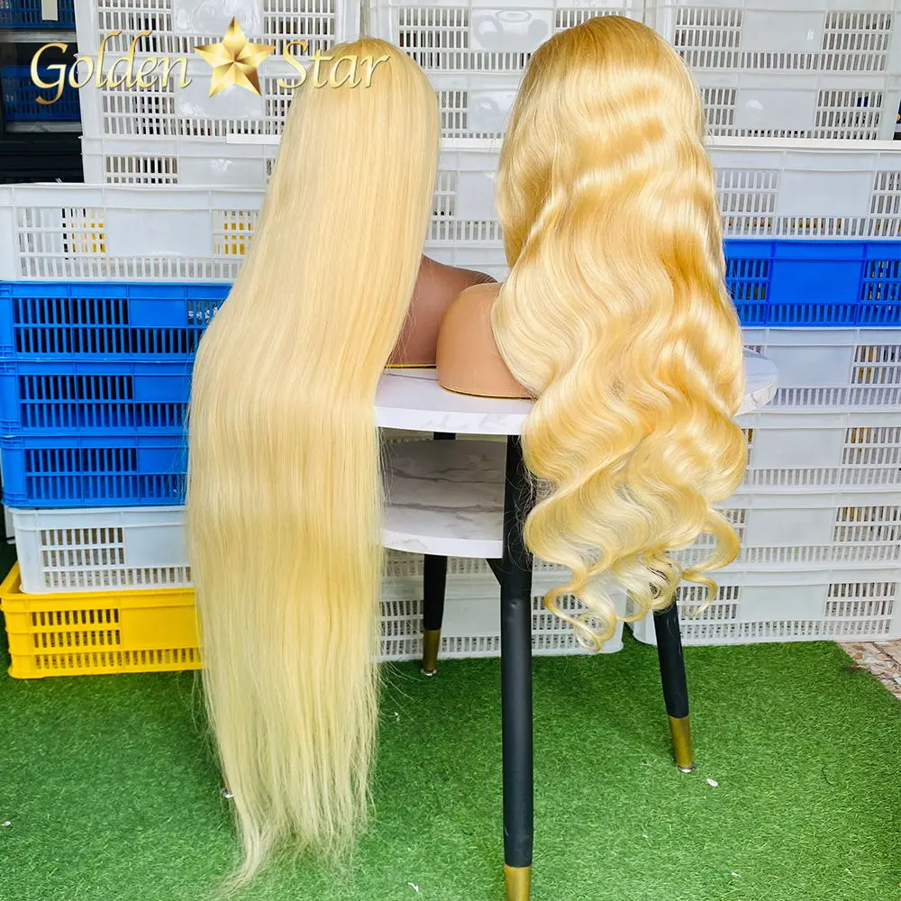 GD Brazilian 613 blonde full lace human hair wig,613 full lace wig human hair,40 inch 613 virgin hair human hair full lace wig