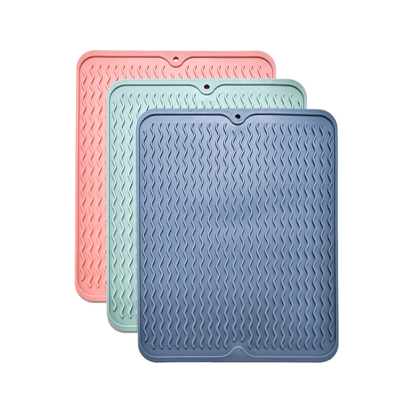 Large Heat Resistant Dish Drainer Mats Dish Drying Mat Non SlipTable Mat for Kitchen Counter and Sink