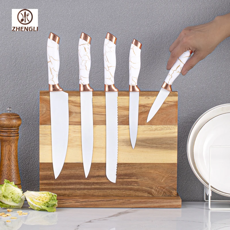Customization Kitchen Accessories Knife Rack Walnut Wood Magnetic Knife Holder Magnetic Knife Block