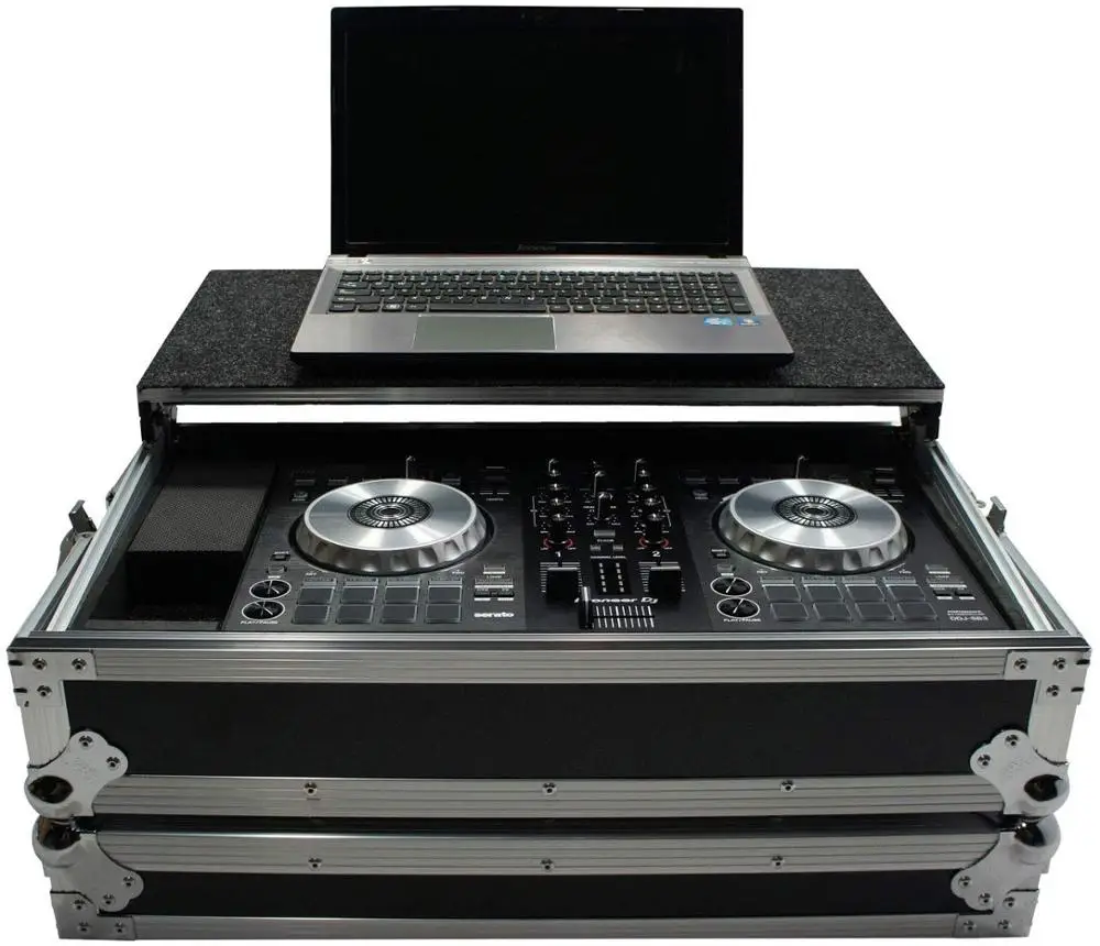 Aluminum Rack Case Plywood Flight Glide Case with Laptop Stand Road DJ Case