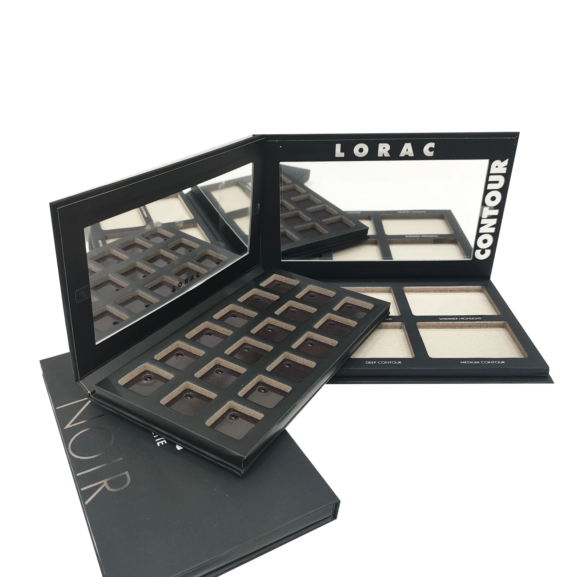 New Design Empty Eyeshadow Palette 6Color 18Color Rigid Box With mirror Luxury Makeup Multichrome Shimmer Eyeshadow Box