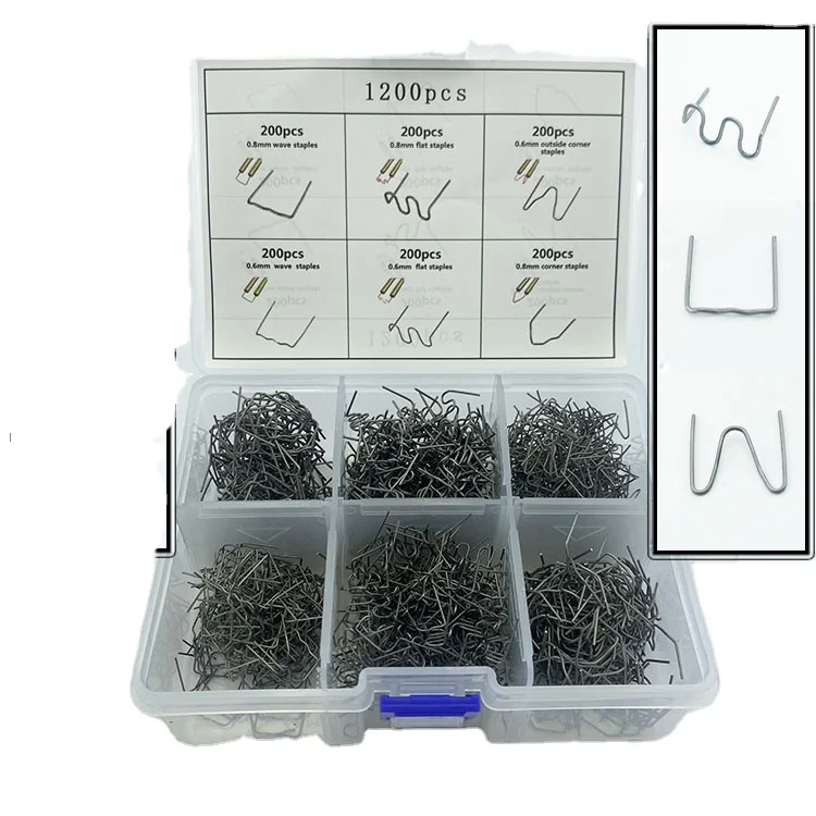 1200pcs/set Automotive Cut Wave Staples Bumper Plastic welding machine nail 600/1200PCS Bodywork Repairs