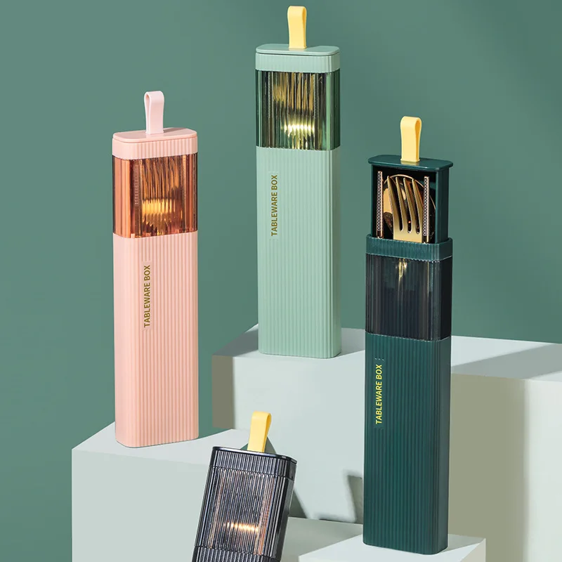 Portable Picnic Spoon Fork Sets with Box Luxury Food Tableware Flatware Set Western Stainless steel Cutlery Set