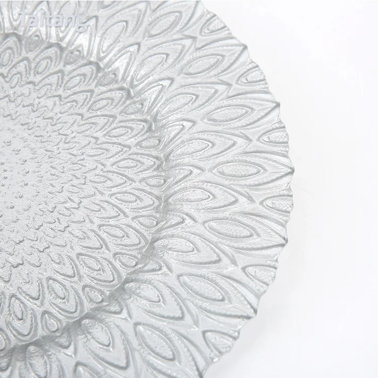 Wholesale Transparent Under Plate Silver Party Wedding Silver Round Plate