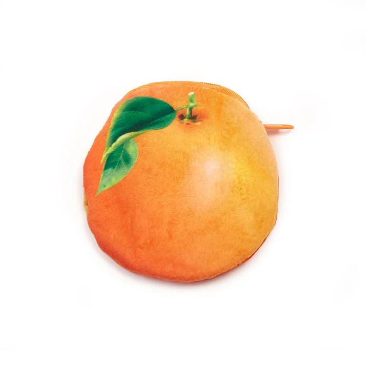 New Customization Cute Cartoon Simulation Fruit Bag Printing Fruit Plush Toy Pillow Cushion