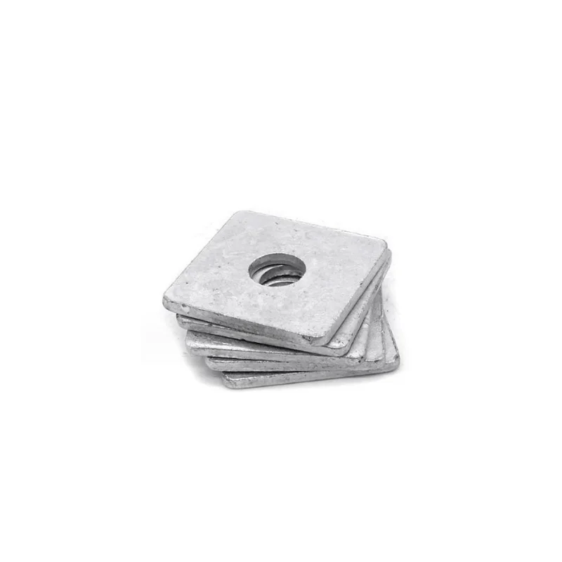 Increase galvanized square gasket thicken perforated iron plate square gasket m8m10m12m14m16