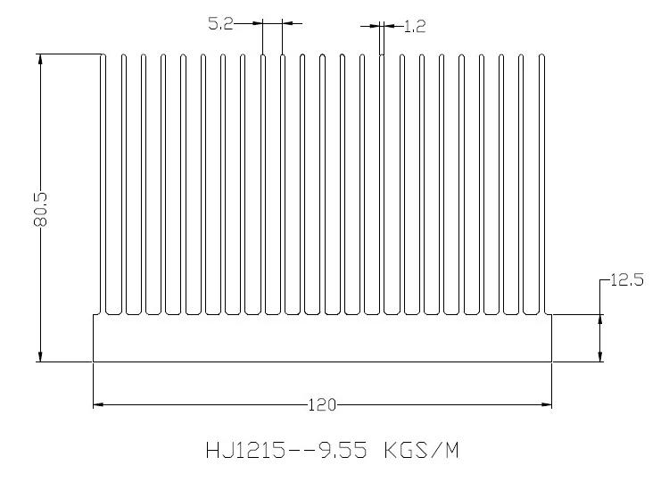  500 Вт Светодиодный радиатор 120 (w) * 80(H)* 240(L)