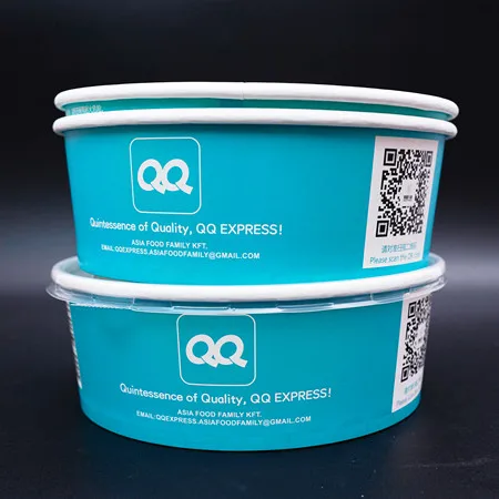 Customizable disposable heatable paper bowl unmanned noodle shop specific noodle paper bowl can be paired with PP lid