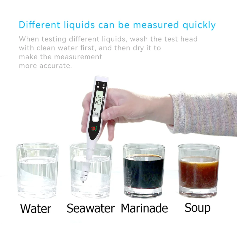 High precision salinity meter 0.01%-5%/10%/26%  food Seawater salinity tester Salinity percentage detector