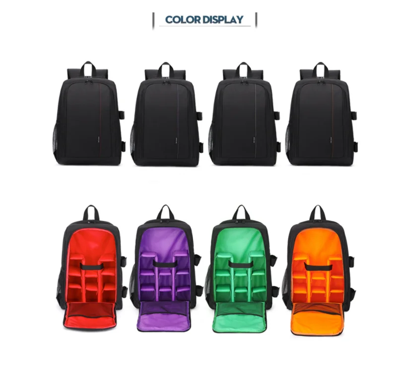 China factory  custom camera backpack large capacity camera/video bags travel camera backpack with compartment