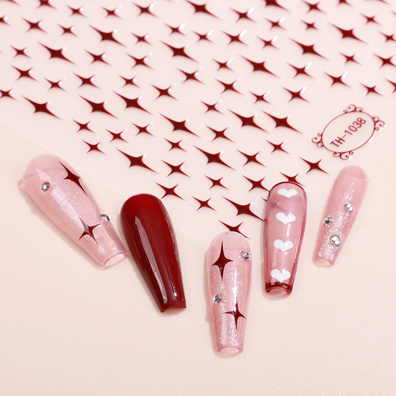 Manicure Accessories Beauty 2D star Rabbit pattern Nail Art Fashion False Nails Acrylic Nail Stickers