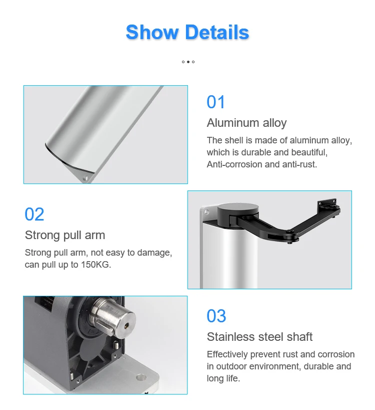 Intelligent Sensor Swing Gates Motor with Articulated Arm Electric Automatic Door Operator 220V/110V