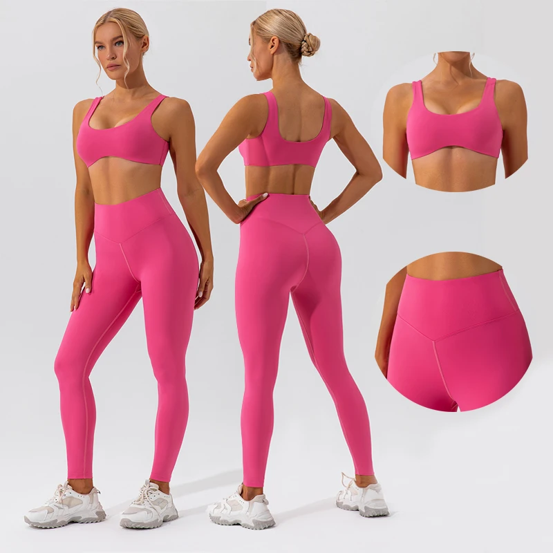 Top woman fabric girls athletic fitness sports fitness yoga wear ropa deportiva mujer active wear yoga workout sets for women