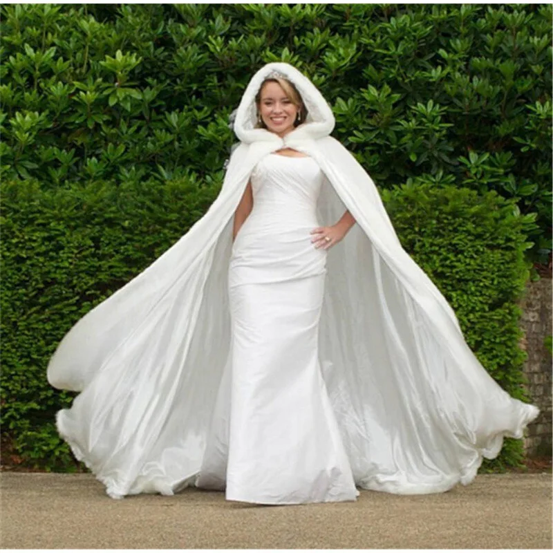 Warm cape winter wedding shawl photography props family daily warm cloak long coat coat