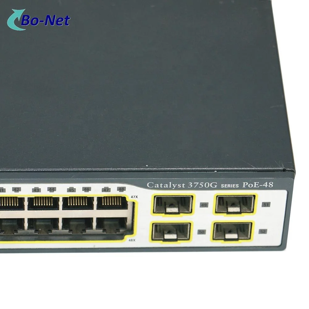 WS-C3750G-48PS-S Used 3750 Series 48 Port Gigabit Layer 3 Managed Stackable Switch