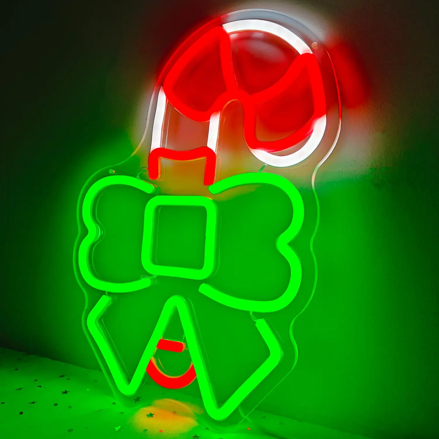 Christmas Candy Neon Sign for Wall Decor Dimmable Christmas Sign for Bedroom Children Kids Gift Living Room Winter Home Party