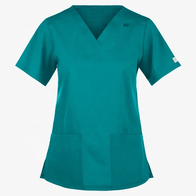 Medical Scrubs Shirt Nursing Hospital Uniforms Custom Logo Scrubs Top for Women and Men