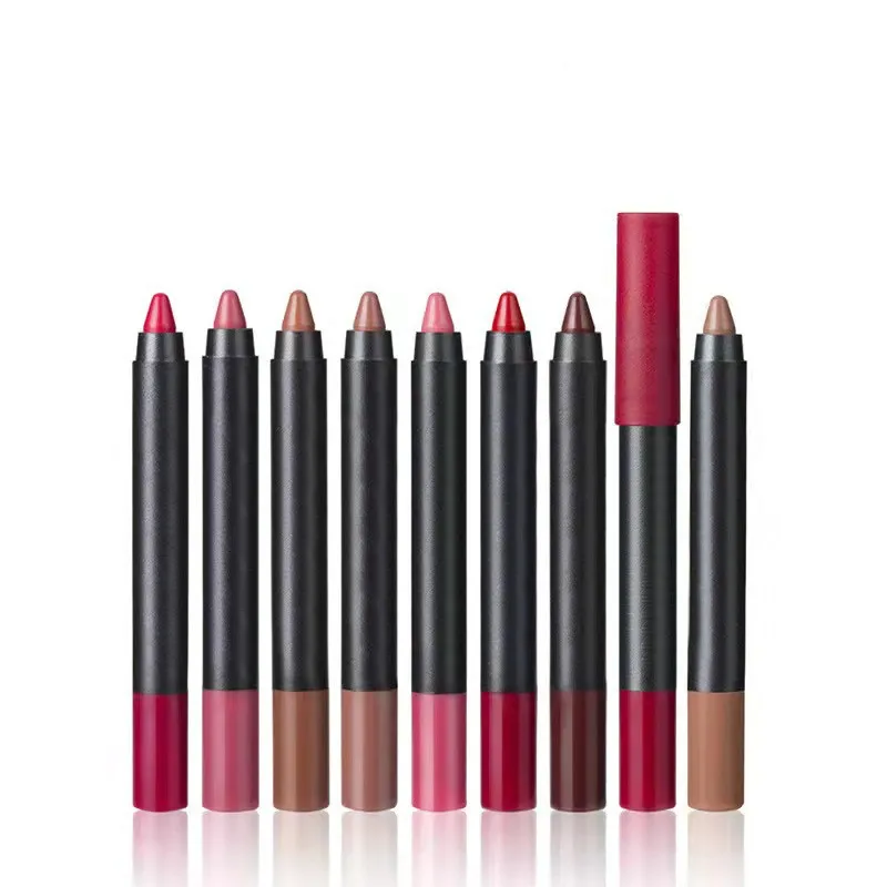 Private Your Logo Long Lasting and Non-smudge Retractable Automatic Twist up Water Resistant Lip Liner Lip Pencil Lipstick 50