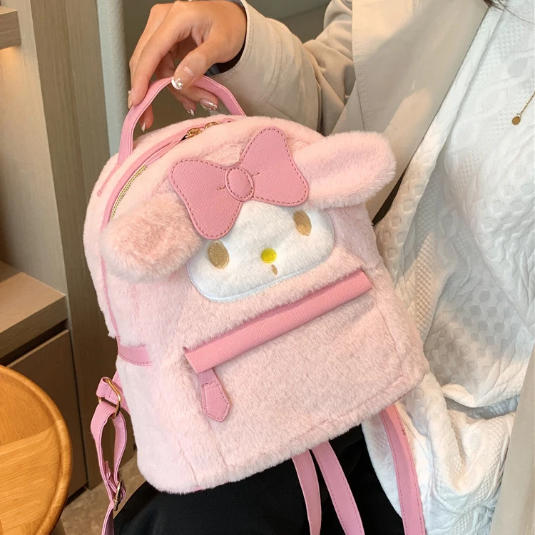 Оптовая продажа Kawaii Sanrios плюшевый рюкзак Kuromis Cinnamoroll чучело школьные сумки для вечеринок hello my Kittes девочек