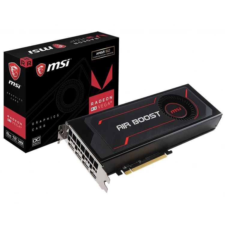 MSI AMD Radeon RX Vega 56 Air Boost 8G OC Used Graphics Card with 8GB HBM2 2048-bit Memory Support OverClock