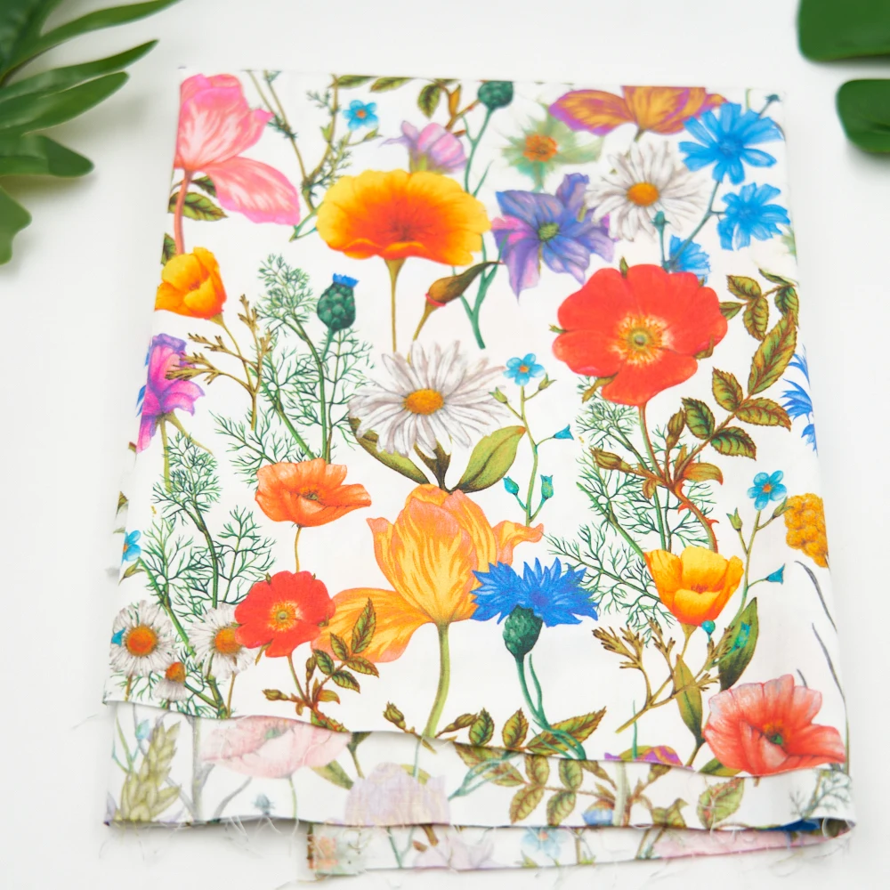 Wholesale China Supplier Custom Printed 100% Cotton Twill Bouquet Print Quilting Fabric