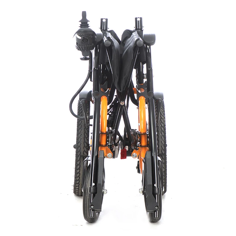 Chinese Manufacturer Light Portable Electric Wheelchair Strong Motor Steel Electric Wheelchair