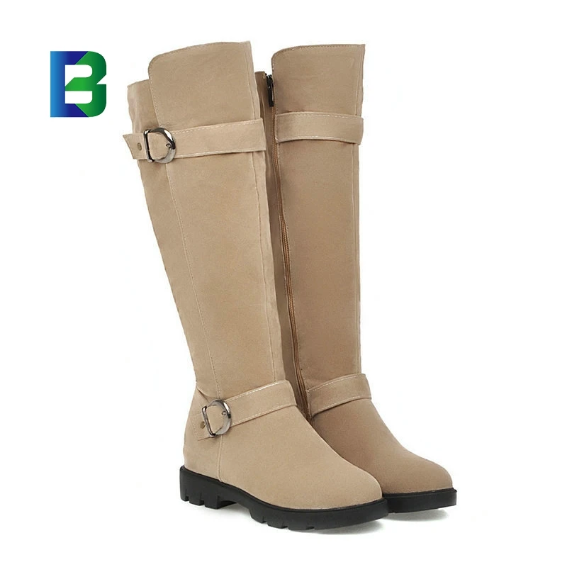 Barchon XYF4344 black red brown suede boots for women 2024 trending zip spring custom shoes flats long boots womens shoes