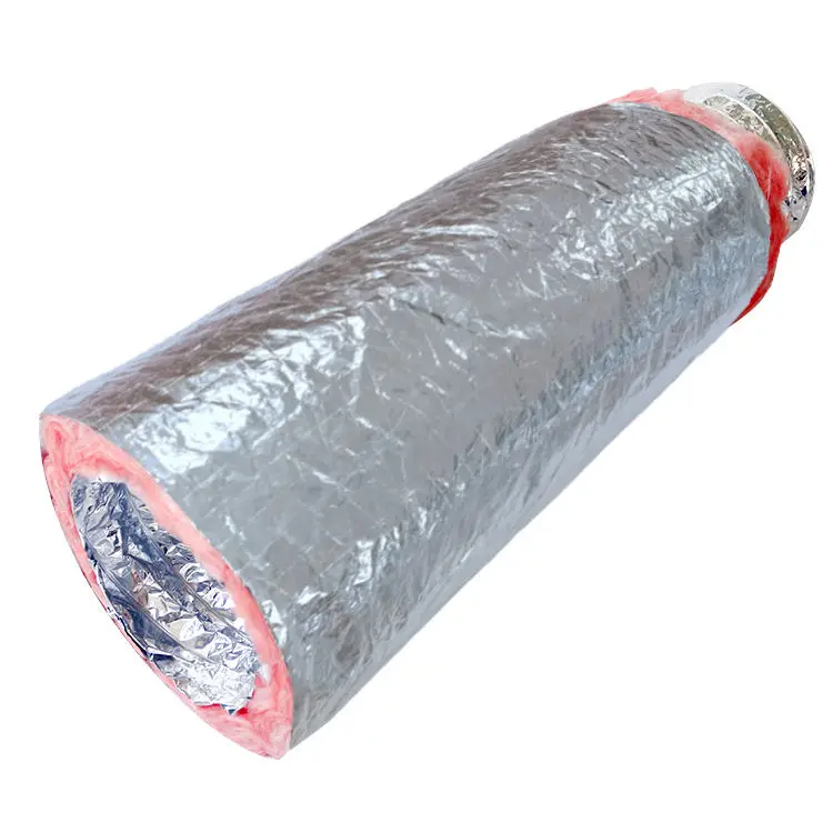 Factory Direct Sale Insulated Flexible Duct Hose Fiberglass Insulation Flexible Duct
