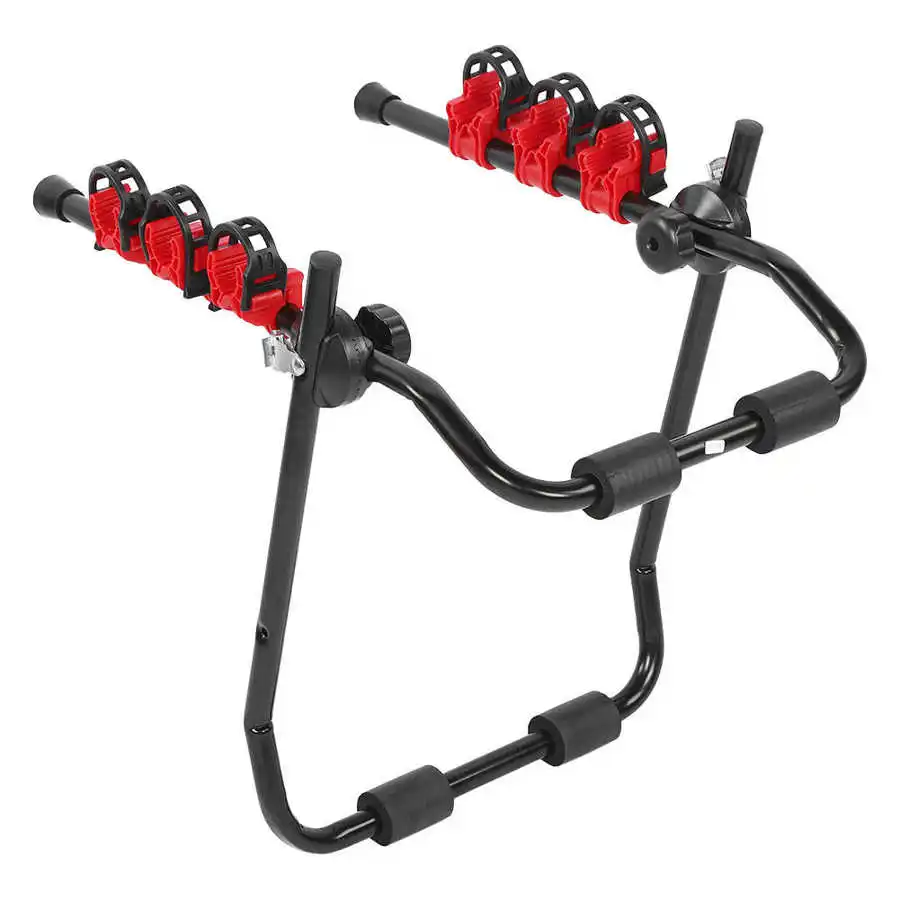 New Design Compatible 3 Bike Car Universal Carrier Rack Bicycle Trunk Rear Racks Fit for Most Cars SUVS Vehicles