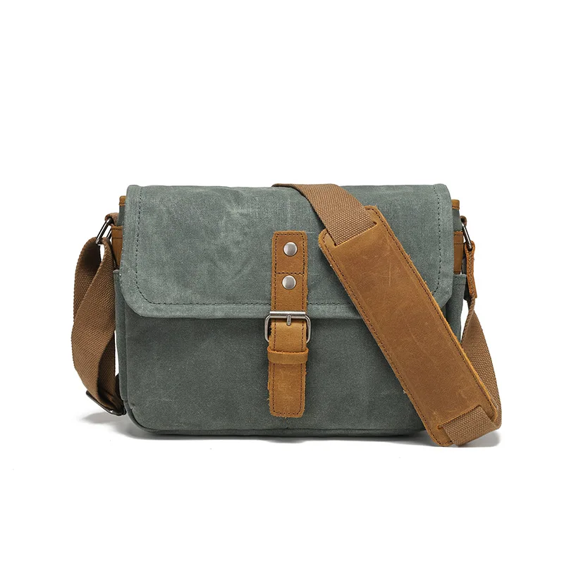 Retro Art Waterproof One Shoulder Canvas Photography Bag DSLR Camera Bag Micro Single Bag Detachable Inner Tank
