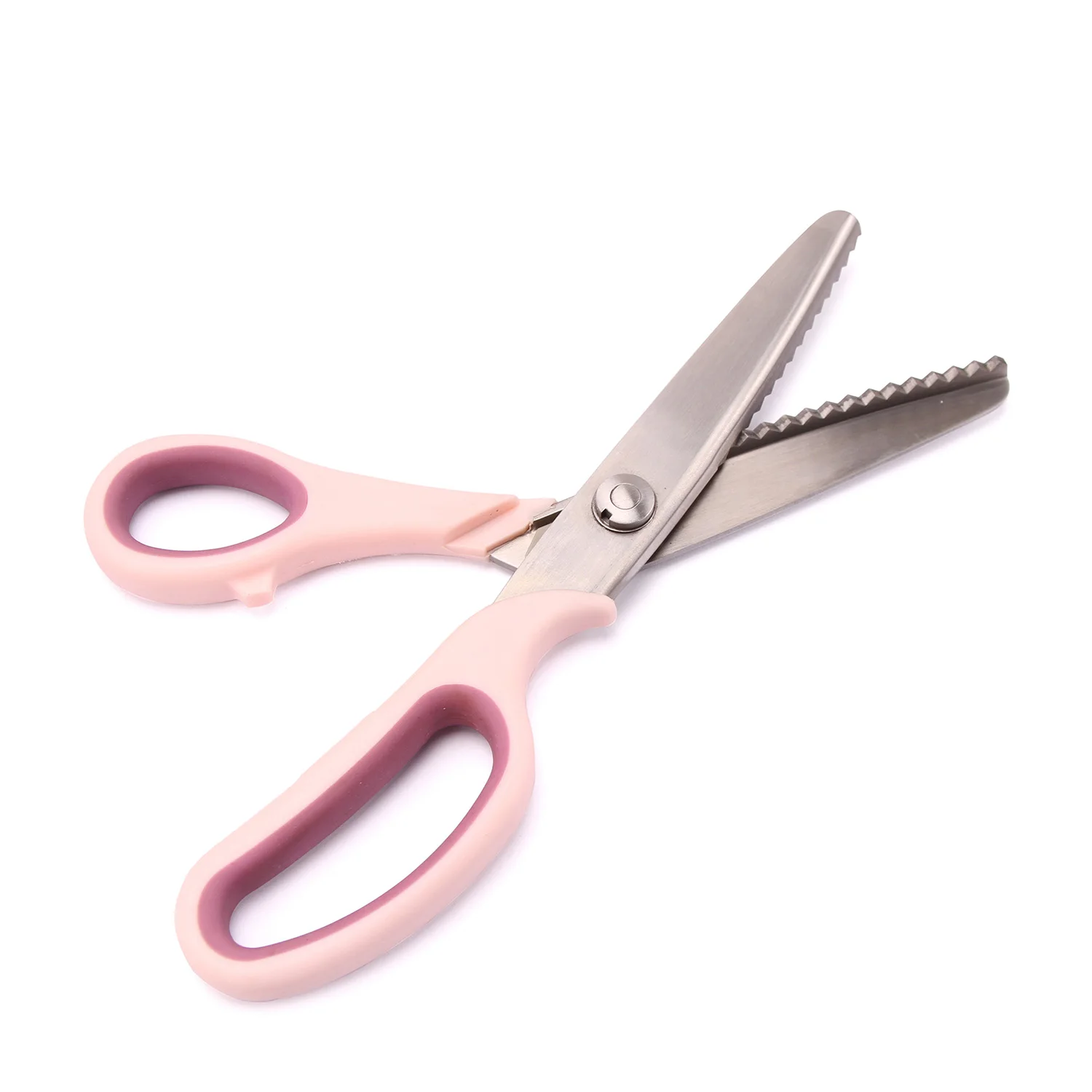 Wholesale Professional Zig Zag Sewing Scissors Fabric Pinking Shears with Triangle Teeth Blade