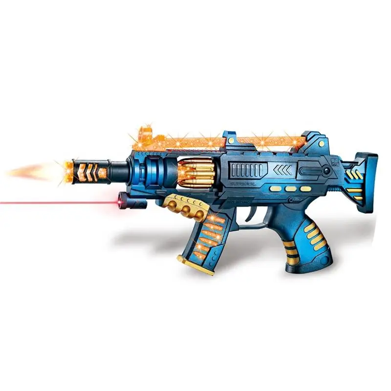 Customized Real Guns Toys Set Outdoor Shooting Funny Game Set Sound Flashing Light Infrared Electric Submachine Gun For Kids