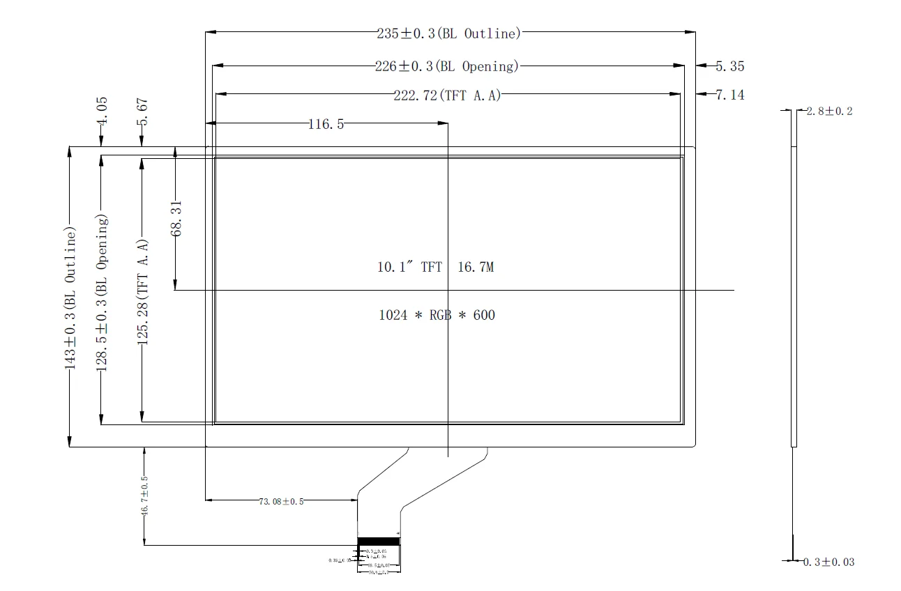 Custom OEM 3.5 4.3 5 6 7 8 9 10.1 Inch Capacitive Touch Screen TFT LCD Module Display