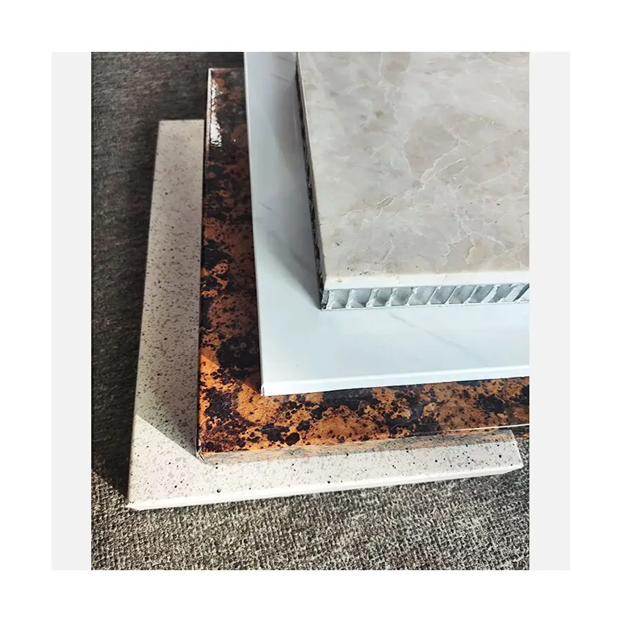 Fireproof 20mm Aluminum Honeycomb Panel With Stone Grain Composite Panel