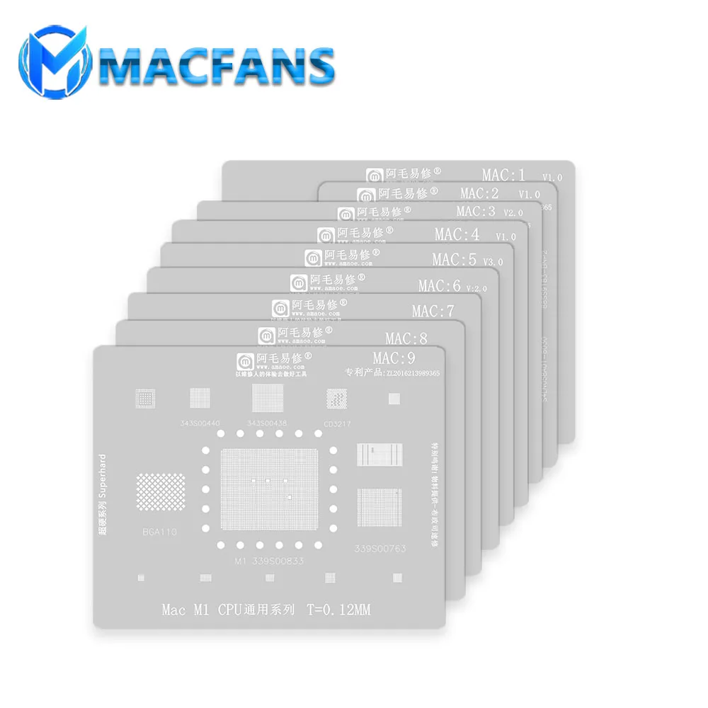 Suit to Apple MacBook series BGA Reballing Stencil For MAC Pro A2159 A1706 A1707 A1534 IC CPU SSD DDR NAND Power IC Chip