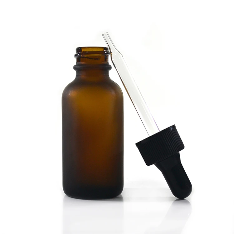 
Hot sale essential oil e liquid 1 oz 30ml amber round boston glass dropper bottle 